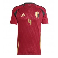 Maglia Calcio Belgio Wout Faes #4 Prima Divisa Europei 2024 Manica Corta